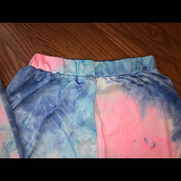 Cotton candy tiedye high wasted leggings - Picture 3 of 6